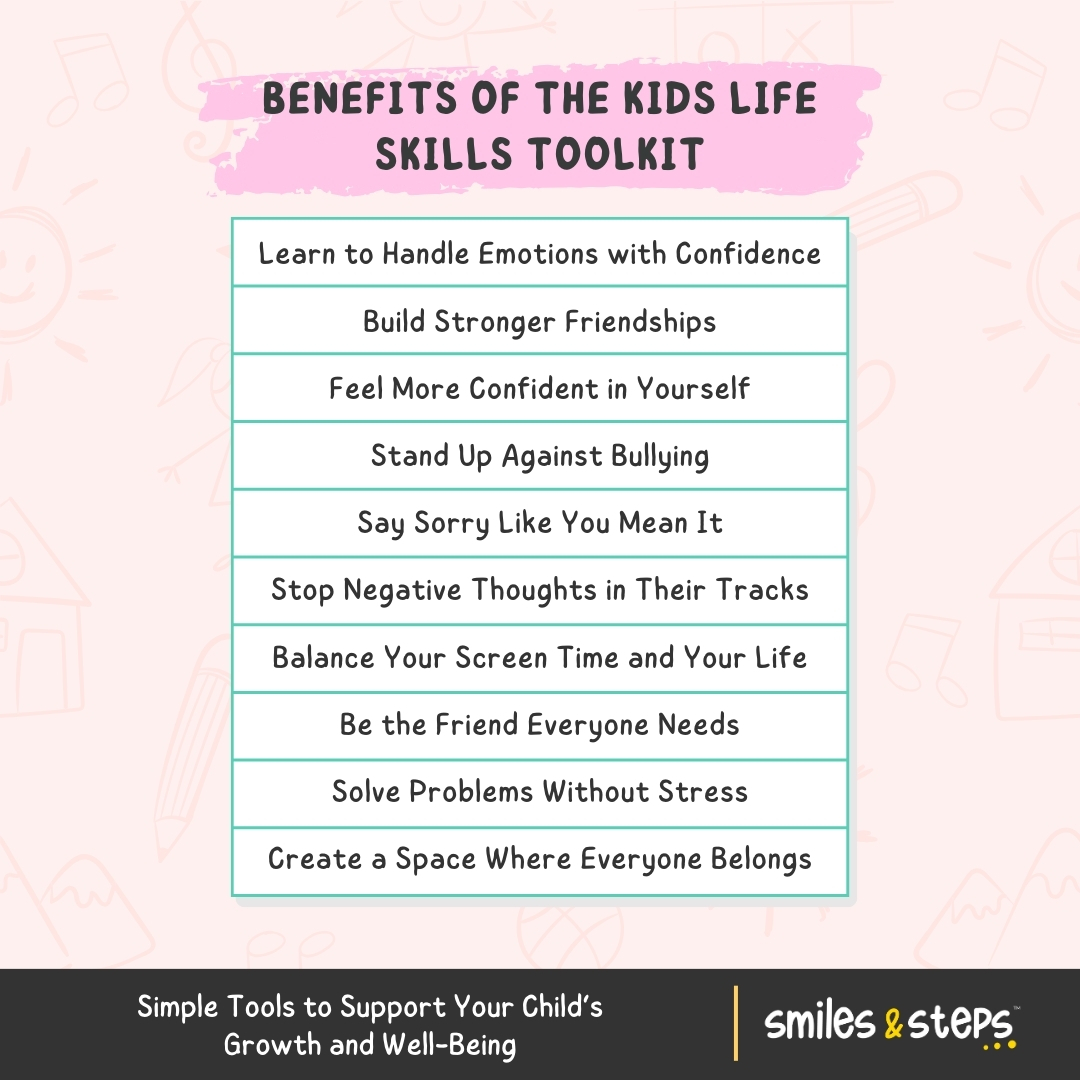 Kids Life Skills Toolkit | Emotional Intelligence, Confidence & Social Skills Workbook